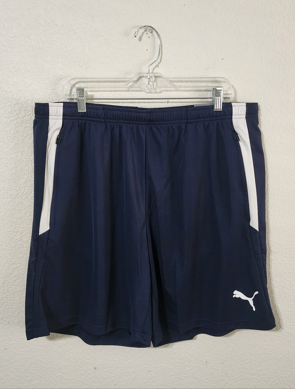 Puma Team Liga Men's XXL Navy Blue White Training Shorts NWT